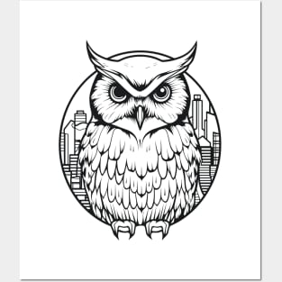 Owl Bird Animal Freedom World Wildlife Wonder Vector Graphic Posters and Art